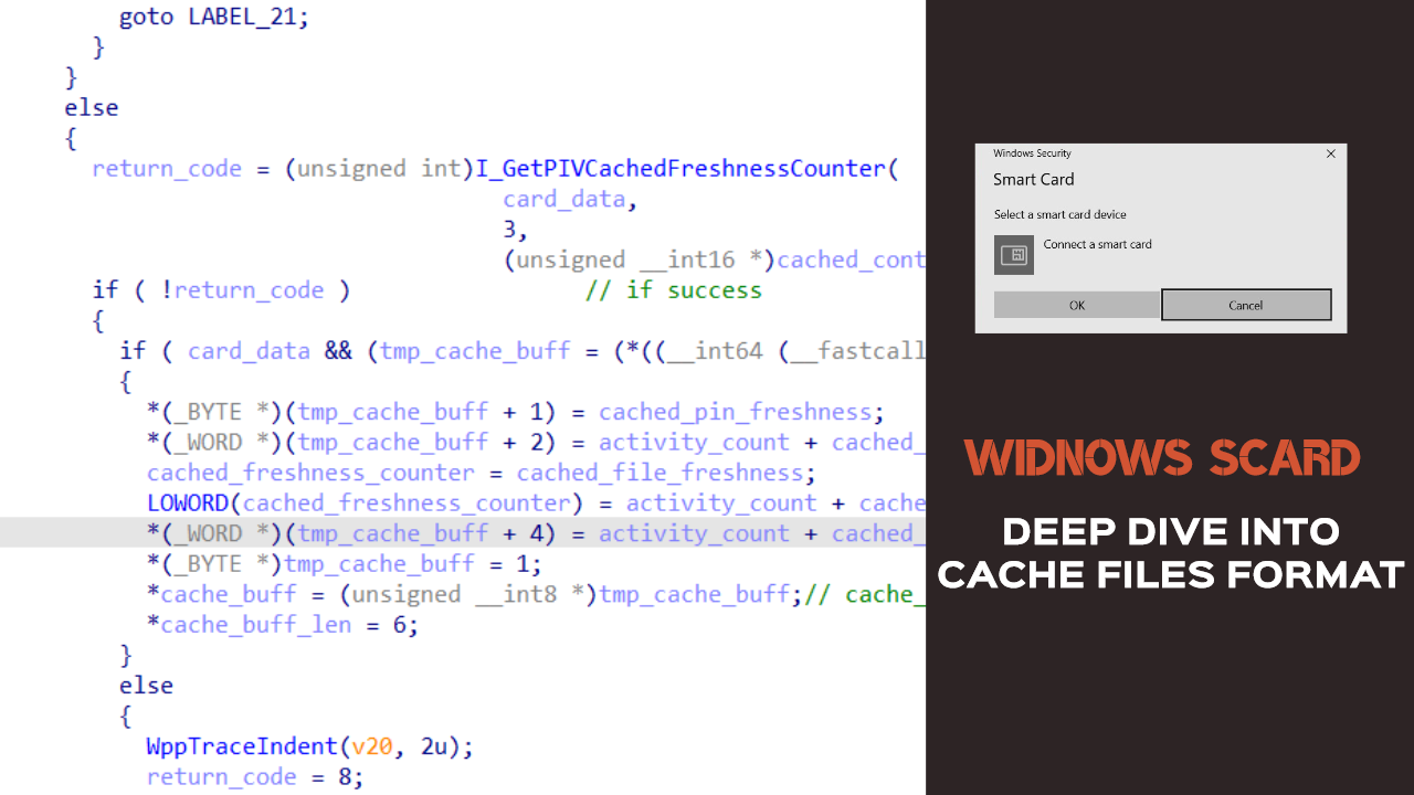 Windows smart card cache | TheBestTvarynka
